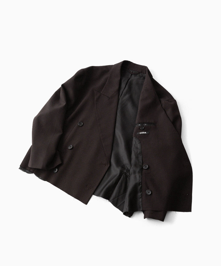 CODA -コーダのBROWN WOOL CUT OFF DOUBLE BREASTED LENTO BLAZERのBROWN公式通販サイトsession福岡セレクトショップ
