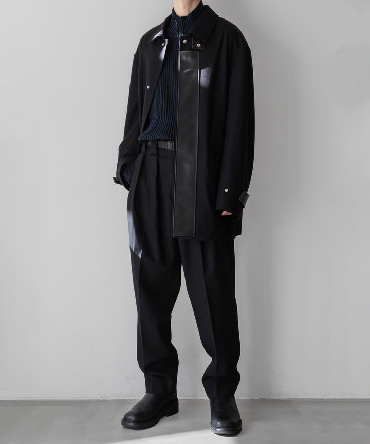 stein(シュタイン)の23AWコレクションOBLIQUE PATTERNED KNIT LSのDARK NAVY 公式通販サイト session福岡セレクトショップ