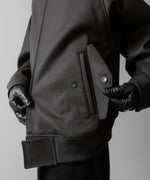 画像をギャラリービューアに読み込む, ssstein(シュタイン)の24AWコレクション MELTON STADIUM JACKET - GREY KHAKI 公式通販サイトsession福岡セレクトショップ
