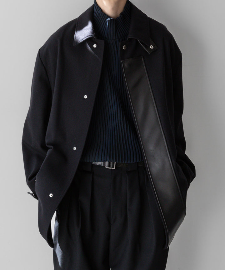 【stein】シュタイン 23AW LEATHER FLY FRONT LONG JACKET - DARK NAVY sessionセッション福岡セレクトショップ 公式通販サイト