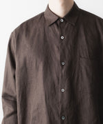 画像をギャラリービューアに読み込む, ssstein(シュタイン)の LIGHT LINEN OVERSIZED LS SHIRT - BROWNの公式通販サイトsession福岡セレクトショップ
