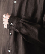 画像をギャラリービューアに読み込む, ssstein(シュタイン)の LIGHT LINEN OVERSIZED LS SHIRT - BROWNの公式通販サイトsession福岡セレクトショップ
