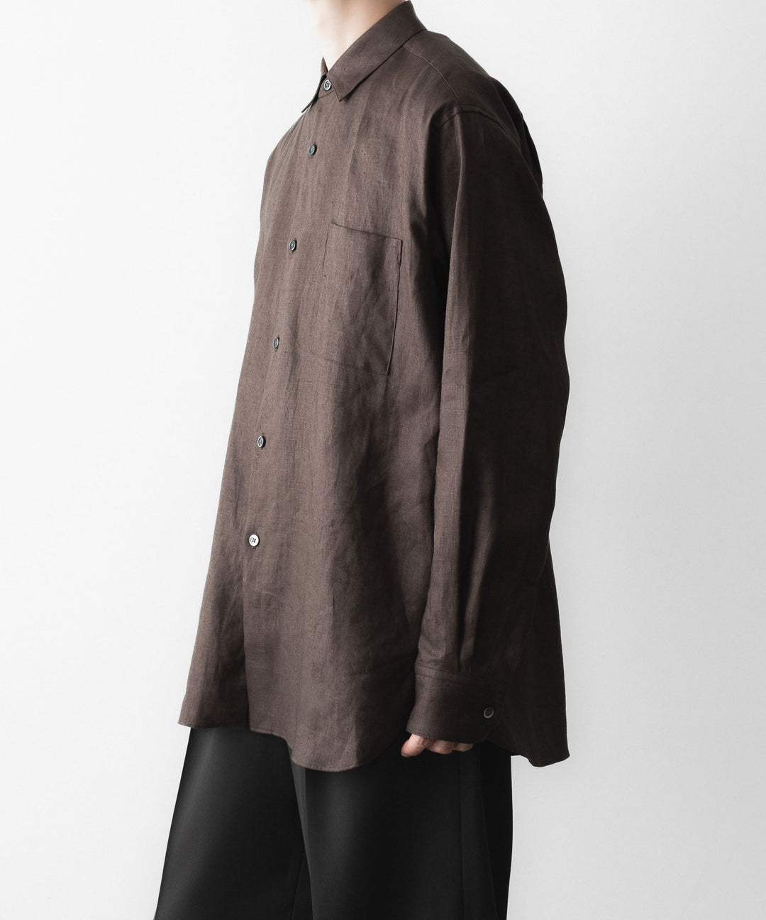 ssstein(シュタイン)の LIGHT LINEN OVERSIZED LS SHIRT - BROWNの公式通販サイトsession福岡セレクトショップ