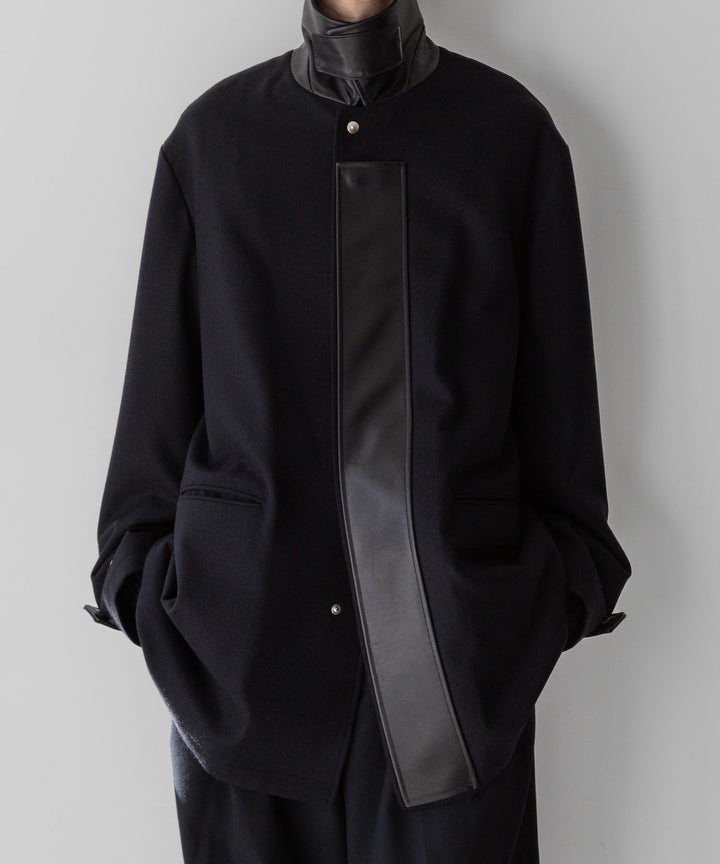 【stein】シュタイン 23AW LEATHER FLY FRONT LONG JACKET - DARK NAVY sessionセッション福岡セレクトショップ 公式通販サイト