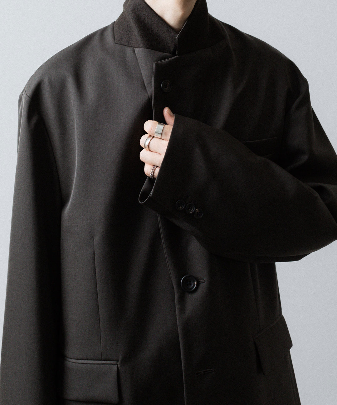 ssstein(シュタイン)のOVERSIZED SINGLE BREASTED LONG JACKET - GREY KHAKIの公式通販サイトsession福岡セレクトショップ
