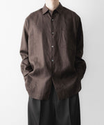 画像をギャラリービューアに読み込む, ssstein(シュタイン)の LIGHT LINEN OVERSIZED LS SHIRT - BROWNの公式通販サイトsession福岡セレクトショップ
