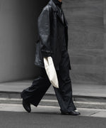 画像をギャラリービューアに読み込む, 【SUBLATIONS】SUPER140 3TUCK BAGGY TROUSERS - BLACK
