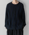 【stein】OBLIQUE PATTERNED KNIT CARDIGAN - DARK NAVY