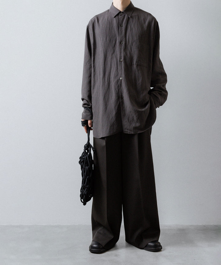 ssstein(シュタイン)のRAYON/LINEN OVERSIZED DOWN PAT SHIRT - CHARCOALの公式通販サイトsession福岡セレクトショップ