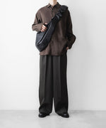 画像をギャラリービューアに読み込む, ssstein(シュタイン)のGOAT LEATHER SHIRRING HANDLE SHOULDER BAG - BLACKの公式通販サイトsession福岡セレクトショップ
