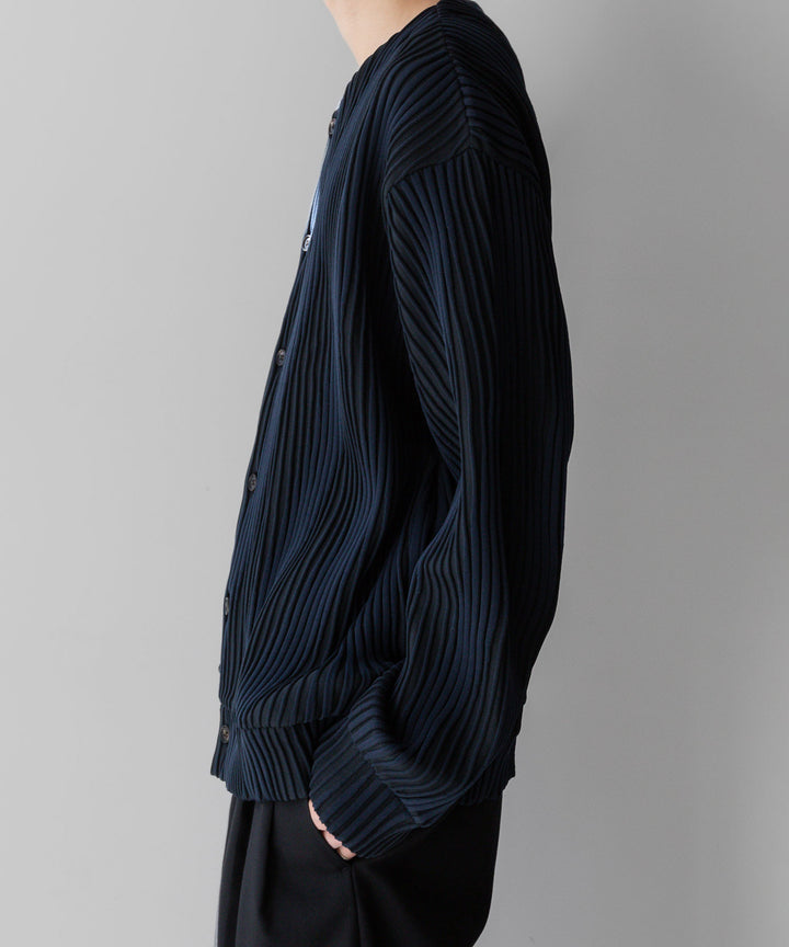 stein(シュタイン)の23AWコレクションOBLIQUE PATTERNED KNIT CARDIGANのDARK NAVY 公式通販サイト session福岡セレクトショップ