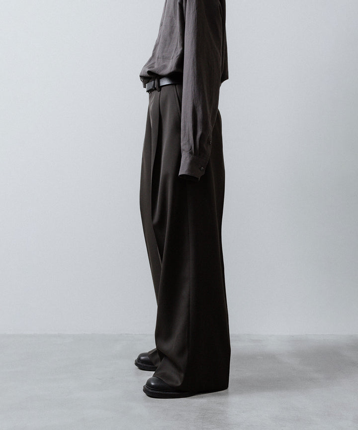 ssstein(シュタイン)のEXTRA WIDE TROUSERS (2/90 WOOL GABARDINE) - GREY KHAKIの公式通販サイトsession福岡セレクトショップ