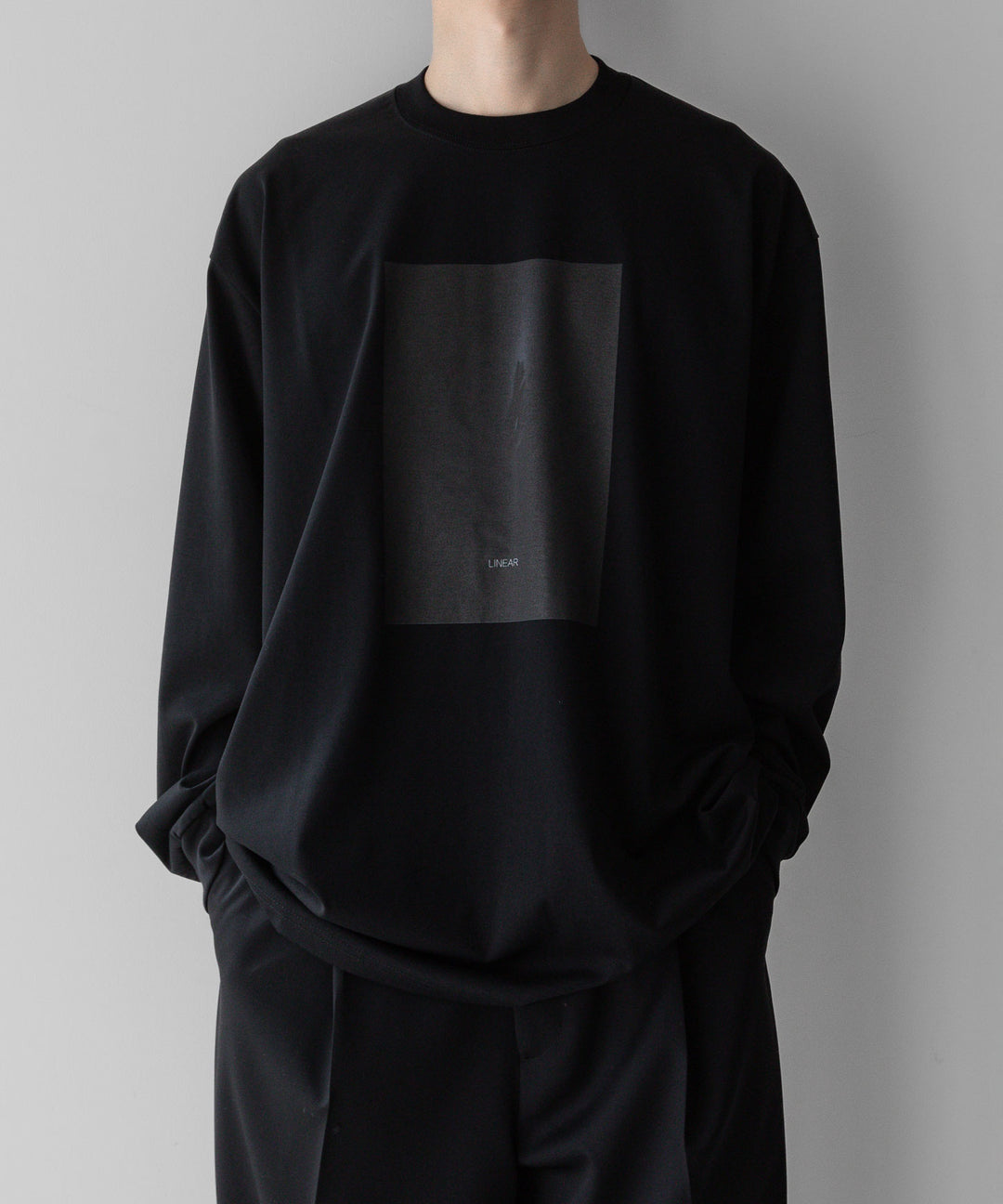 【stein】ssstein シュタインのOVERSIZED LONG SLEEVE TEE [ LINEAR ] - BLACK公式通販サイトsession福岡セレクトショップ