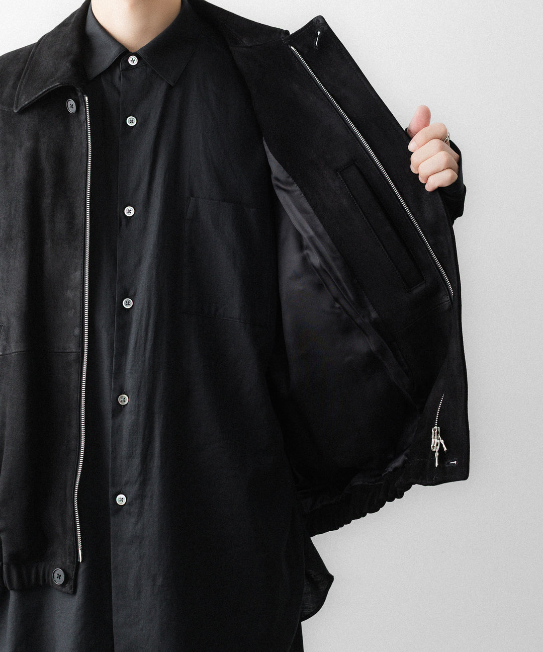 ssstein(シュタイン)のGOAT SUEDE ZIP JACKET - BLACKの公式通販サイトsession福岡セレクトショップ