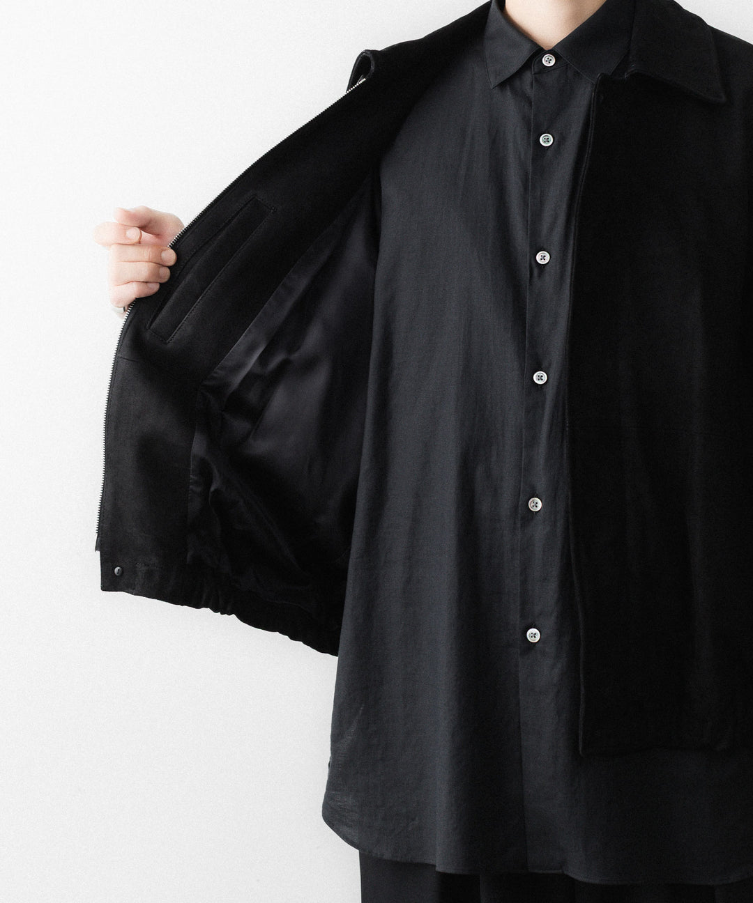 ssstein(シュタイン)のGOAT SUEDE ZIP JACKET - BLACKの公式通販サイトsession福岡セレクトショップ