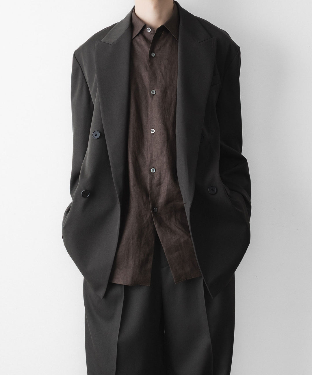 ssstein(シュタイン)のEASY LONG WIDE TROUSERS - GREY KHAKIの公式通販サイトsession福岡セレクトショップ