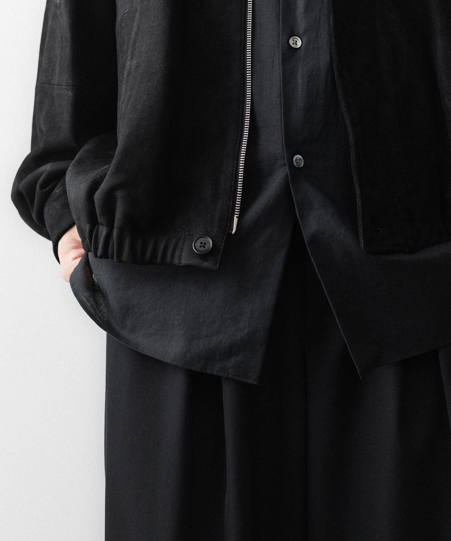 ssstein / シュタイン】GOAT SUEDE ZIP JACKET - BLACK | 公式通販
