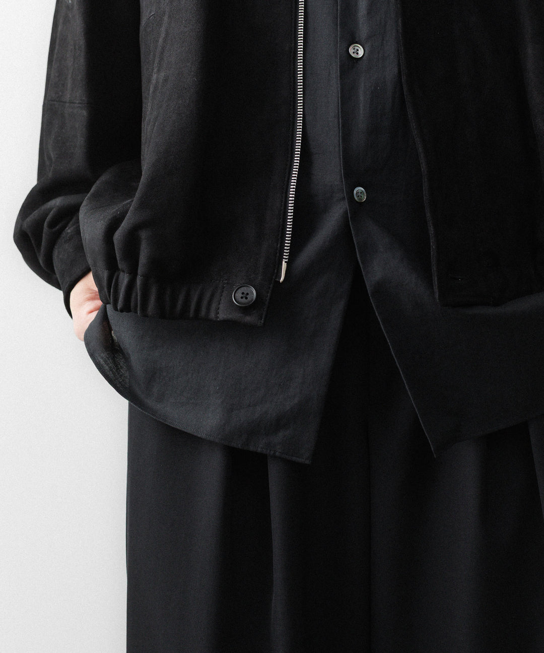 ssstein(シュタイン)のGOAT SUEDE ZIP JACKET - BLACKの公式通販サイトsession福岡セレクトショップ