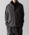 【ssstein】WINDBREAKER NYLON HALF ZIP PULLOVER - CHARCOAL