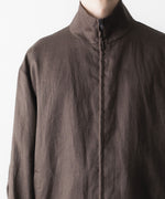 画像をギャラリービューアに読み込む, ssstein(シュタイン)の LIGHT LINEN SHIRRED LIGHT ZIP JACKET - BROWNの公式通販サイトsession福岡セレクトショップ
