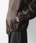 画像をギャラリービューアに読み込む, ssstein(シュタイン)の LIGHT LINEN SHIRRED LIGHT ZIP JACKET - BROWNの公式通販サイトsession福岡セレクトショップ
