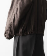画像をギャラリービューアに読み込む, ssstein(シュタイン)の LIGHT LINEN SHIRRED LIGHT ZIP JACKET - BROWNの公式通販サイトsession福岡セレクトショップ
