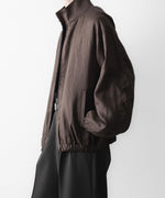 画像をギャラリービューアに読み込む, ssstein(シュタイン)の LIGHT LINEN SHIRRED LIGHT ZIP JACKET - BROWNの公式通販サイトsession福岡セレクトショップ
