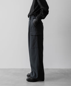 SUBLATIONS サブレーションズのHEAVY WOOL GABARDINE GURKHA CARGO PANTS - SLATE GREYの公式通販サイトsession福岡セレクトショップ