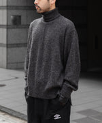 画像をギャラリービューアに読み込む, ssstein(シュタイン)のWOOL/ALPACA KNIT LOOSE TURTLE NECK PO - CHARCOALの公式通販サイトsession福岡セレクトショップ
