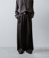 【ssstein】EXTRA WIDE TROUSERS (2/90 WOOL GABARDINE) - GREY KHAKI