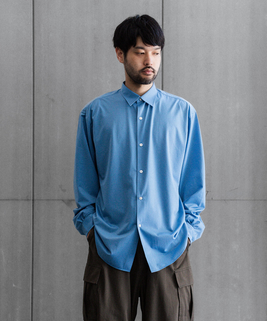 【KANEMASA PHIL.】46G MODEST SHIRT - SAX