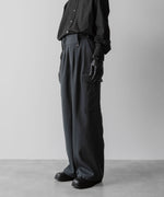 画像をギャラリービューアに読み込む, SUBLATIONS サブレーションズのHEAVY WOOL GABARDINE GURKHA CARGO PANTS - SLATE GREYの公式通販サイトsession福岡セレクトショップ
