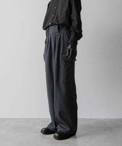 SUBLATIONS サブレーションズのHEAVY WOOL GABARDINE GURKHA CARGO PANTS - SLATE GREYの公式通販サイトsession福岡セレクトショップ