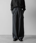 画像をギャラリービューアに読み込む, SUBLATIONS サブレーションズのHEAVY WOOL GABARDINE GURKHA CARGO PANTS - SLATE GREYの公式通販サイトsession福岡セレクトショップ
