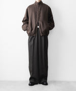 画像をギャラリービューアに読み込む, ssstein(シュタイン)の LIGHT LINEN SHIRRED LIGHT ZIP JACKET - BROWNの公式通販サイトsession福岡セレクトショップ
