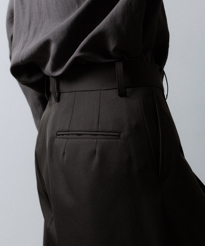 ssstein(シュタイン)のEXTRA WIDE TROUSERS (2/90 WOOL GABARDINE) - GREY KHAKIの公式通販サイトsession福岡セレクトショップ