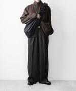 画像をギャラリービューアに読み込む, ssstein(シュタイン)の LIGHT LINEN SHIRRED LIGHT ZIP JACKET - BROWNの公式通販サイトsession福岡セレクトショップ
