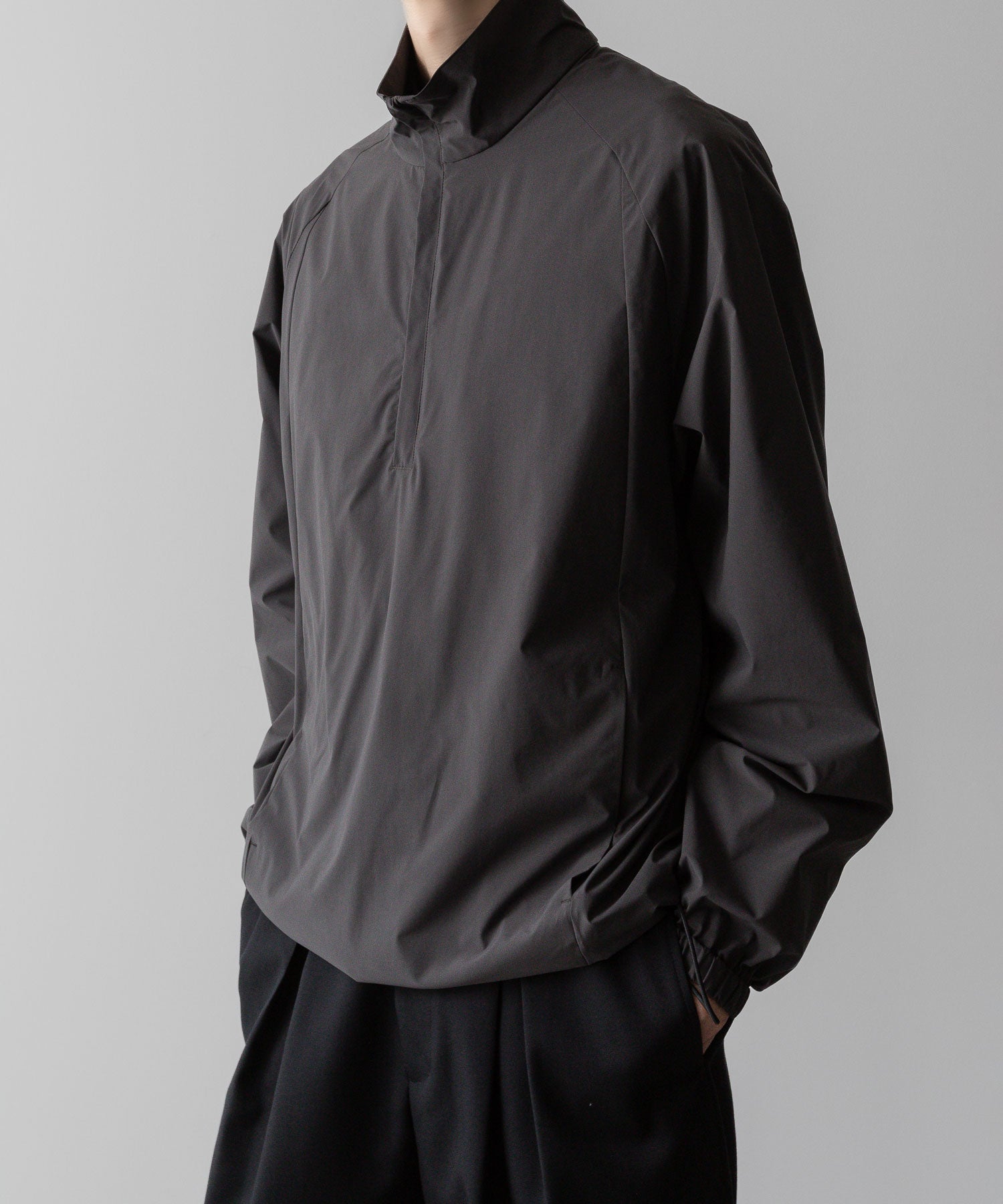 ssstein(シュタイン)の24AWコレクション WINDBREAKER NYLON HALF ZIP PULLOVER - CHARCOAL 公式通販サイトsession福岡セレクトショップ