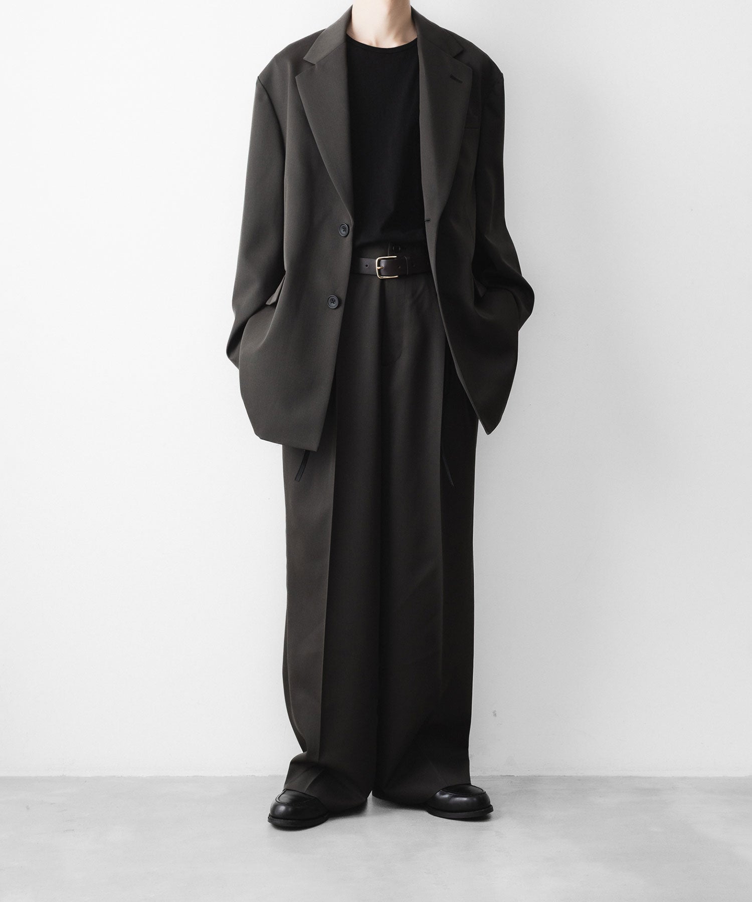 ssstein / シュタイン】OVERSIZED SINGLE BREASTED LONG JACKET - GREY