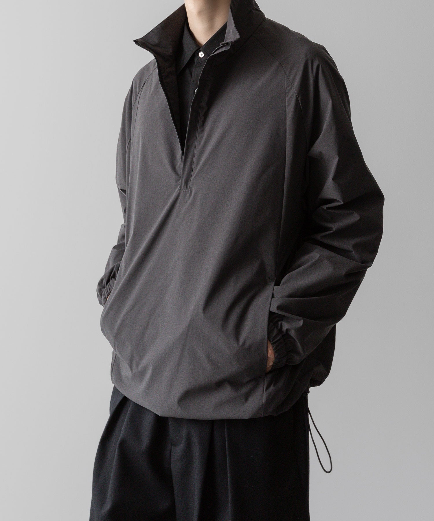 ssstein(シュタイン)の24AWコレクション WINDBREAKER NYLON HALF ZIP PULLOVER - CHARCOAL 公式通販サイトsession福岡セレクトショップ