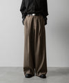 【ssstein】EXTRA WIDE TROUSERS - DARK BEIGE