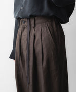 画像をギャラリービューアに読み込む, ssstein(シュタイン)のLIGHT LINEN WIDE EASY TROUSERS - BROWNの公式通販サイトsession福岡セレクトショップ
