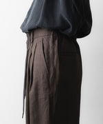 画像をギャラリービューアに読み込む, ssstein(シュタイン)のLIGHT LINEN WIDE EASY TROUSERS - BROWNの公式通販サイトsession福岡セレクトショップ
