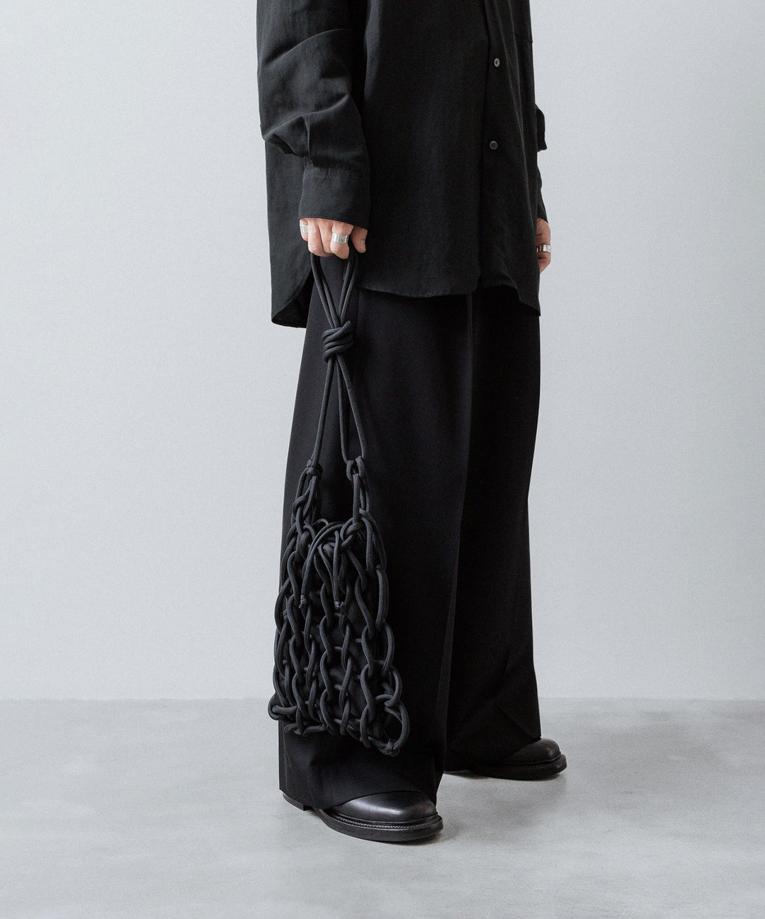 ssstein(シュタイン)のPARA CORD HAND KNIT BAG - BLACKの公式通販サイトsession福岡セレクトショップ