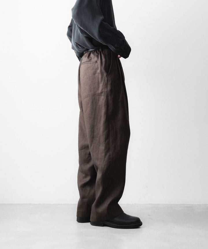 ssstein(シュタイン)のLIGHT LINEN WIDE EASY TROUSERS - BROWNの公式通販サイトsession福岡セレクトショップ