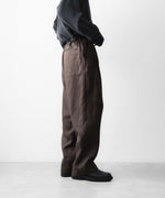 画像をギャラリービューアに読み込む, ssstein(シュタイン)のLIGHT LINEN WIDE EASY TROUSERS - BROWNの公式通販サイトsession福岡セレクトショップ
