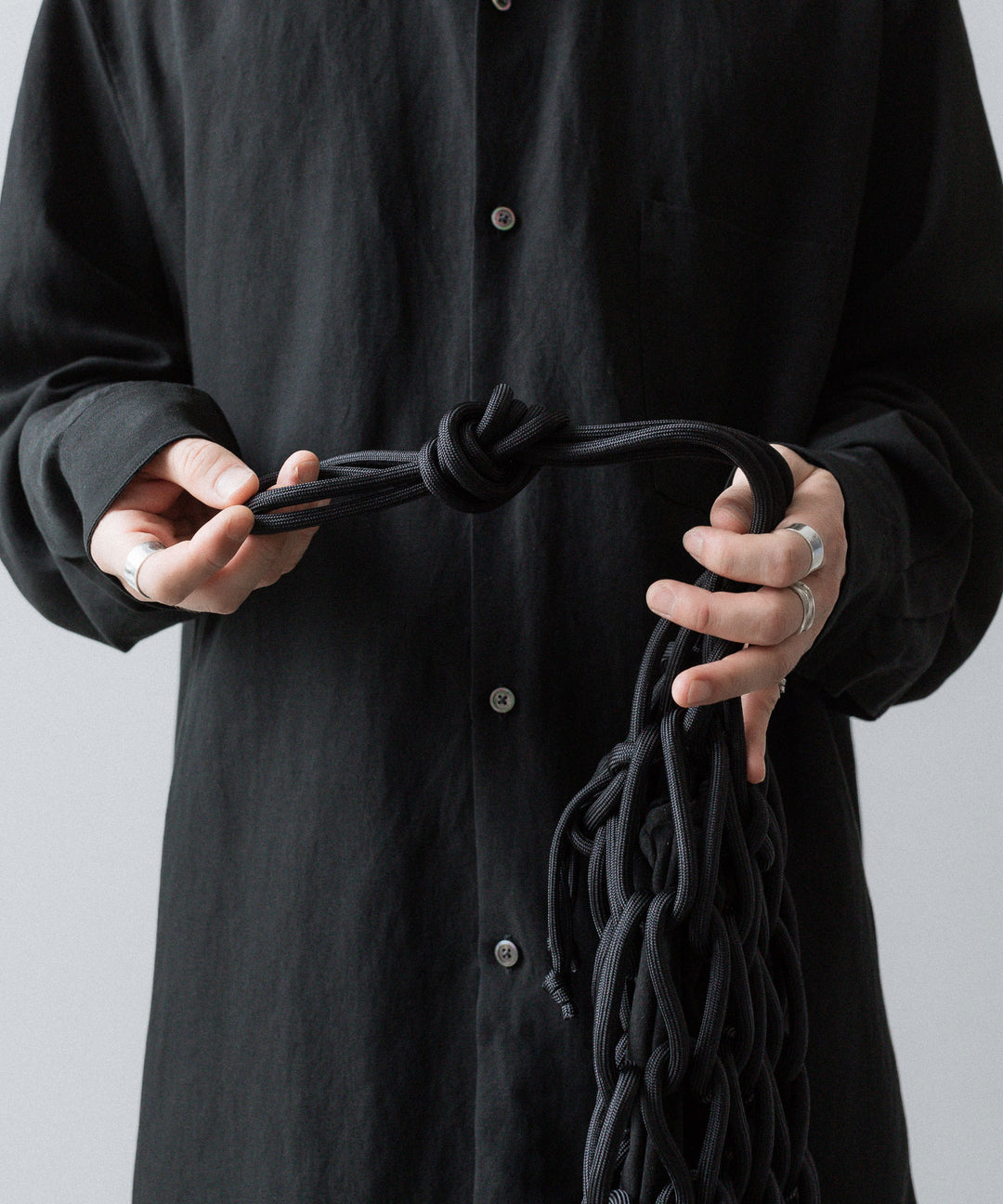 ssstein(シュタイン)のPARA CORD HAND KNIT BAG - BLACKの公式通販サイトsession福岡セレクトショップ