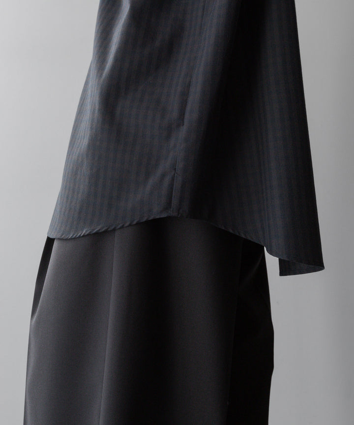 【stein】OVERSIZED SS SHIRT - GINGHAM( CHARCOAL )