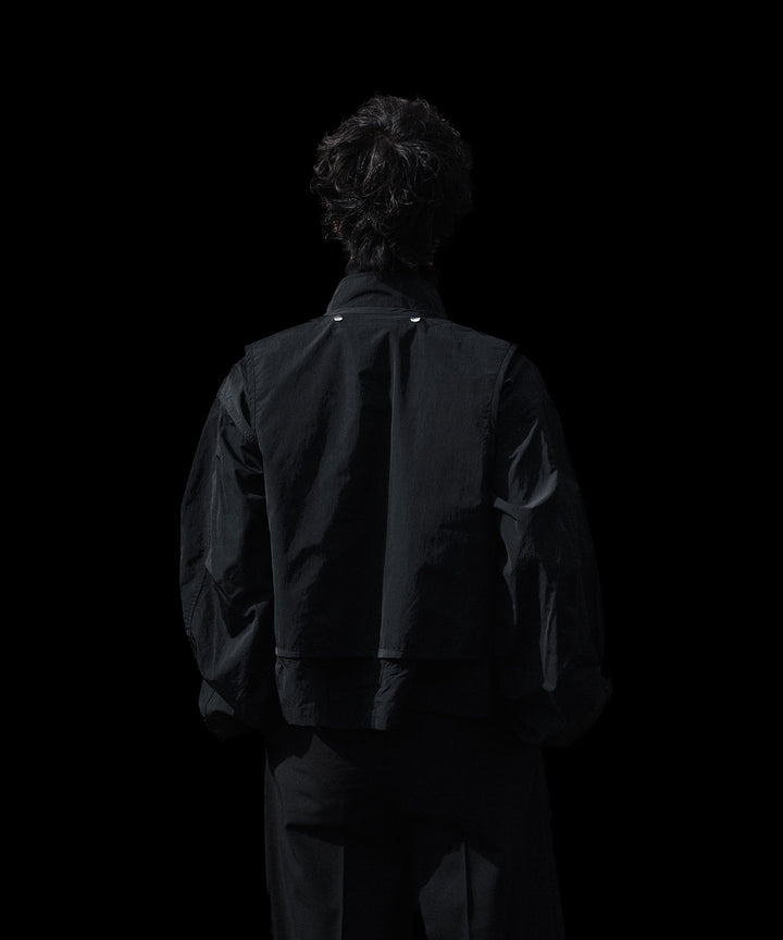 【ANTHEM A】DOCKING NYLON SHORT BLOUSON - BLACK