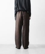 画像をギャラリービューアに読み込む, ssstein(シュタイン)のLIGHT LINEN WIDE EASY TROUSERS - BROWNの公式通販サイトsession福岡セレクトショップ
